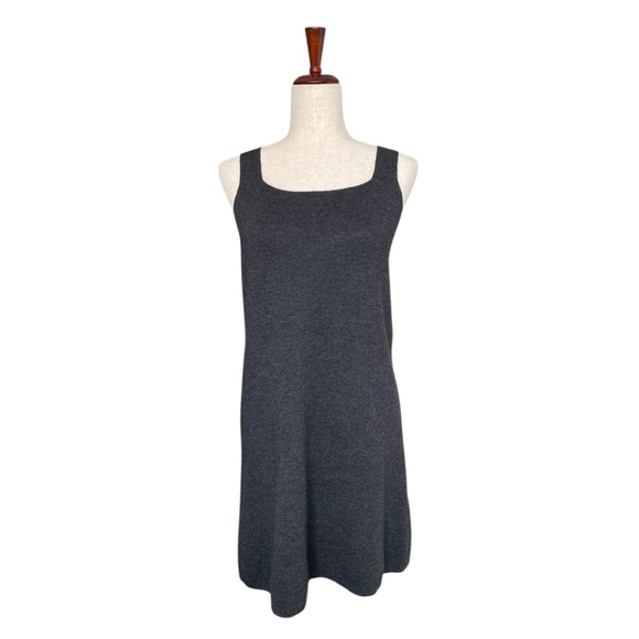 Dkny Dresses & Skirts - Vintage DKNY Essentials Gray Wool Tank Dress Shift Knee-Length Square Neck S
